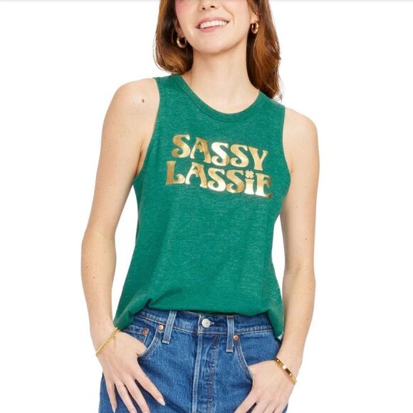 NWOT WOMEN'S SASSY LASSIE TANK TOP - Picture 1 of 4